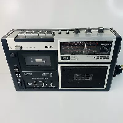 Vintage Philips 498 3 Band Radio Cassette Player Boombox - Fast Free Post • $69.90