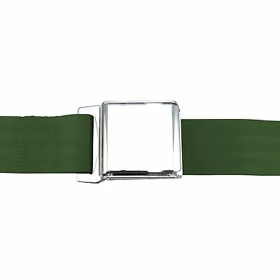 2pt Army Green Retractable Seatbelt Airplane Buckle - Each Harness STBSB2RAAG • $85.95