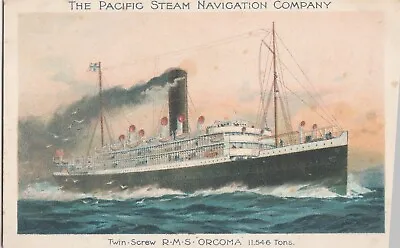 A Transport Postcard Pacific Steam Navigation Company  Rms Orcoma Boat Ship • £7.39