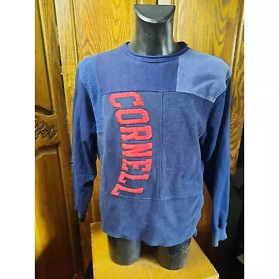 LONGJOURNEY Vintage Upcycled Cornell University Thrashed Mens L Sweatshirt Embro • $265