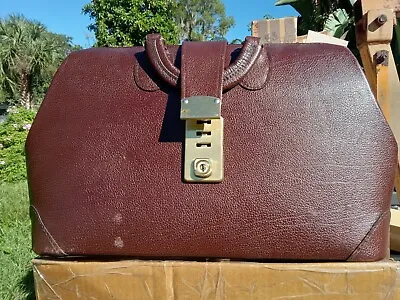 Vintage Grafco Brown Leather Doctors Bag. 1540-1 • $40