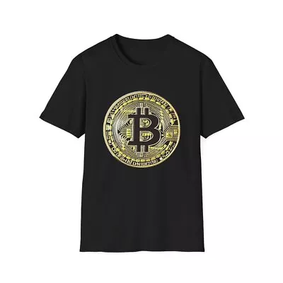 Bitcoin Tshirt Gold Bitcoin Tee Crypto T-shirt Cryptocurrency Alt Coins • $45