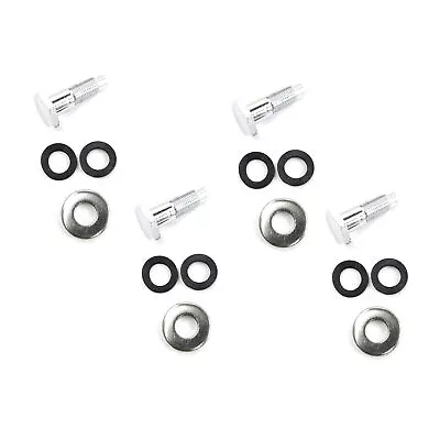 65-68 Ford Mustang Seat Belt Bolt Hardware Set Chrome W/ Washers & Spacers • $44.10