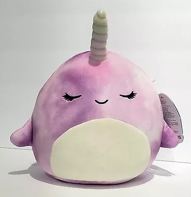 Squishmallows Official - 8” Nabila With Closed Eyes - Purple Narwhal Plush • $12.99