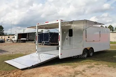 NEW 8.5x26 8.5 X 26 Enclosed Concession Food Vending BBQ Trailer  8' Porch Deck • $28095