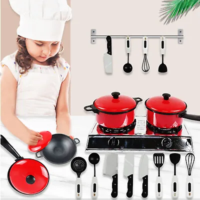 $9.60 • Buy 13PCS/Set Kitchen Utensils Cooking Pots Pans Food Dishes Cookware Kid Play Toy