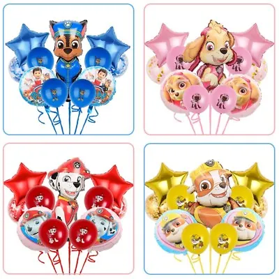 11pcs Paw Patrol Foil Balloon Set Chase Skye Marshall Birthday Kid Party Decor • $12.90