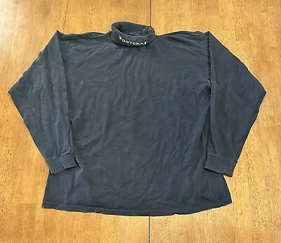 Vintage Gotcha Long Sleeve Turtleneck Shirt Large Single Stitch Made In USA • $20