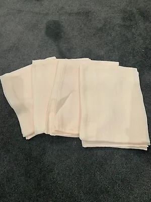 4 X Baby Pink Large Soft Muslin Squares 100% Cotton Baby Muslin Cloth/Swaddle • £6.99