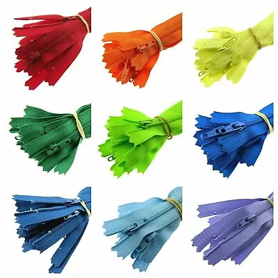 YKK Nylon Closed End Skirt Zips - 8  9  10  - Choose From 32 Colours - Autolock • £3.19