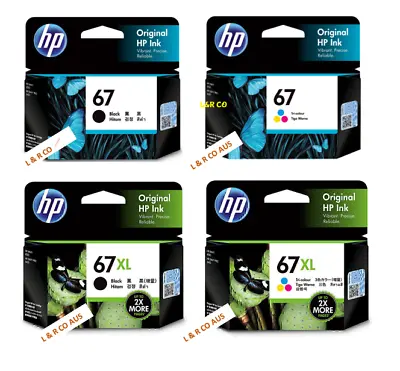 $39 • Buy Genuine HP 67,  67XL, 67XXL Ink Cartridge For HP Deskjet - New Stock!