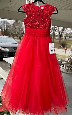 Sherri Hill Red Pageant Dress Little Girl Size 10new With Tags • $525