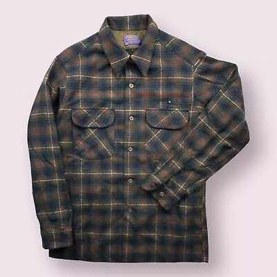 Vintage Men’s Pendleton Flannel Size M 90s Wool Earthtone • $32.95