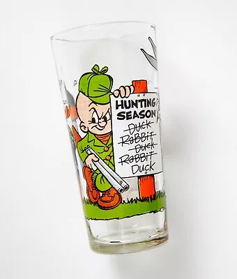 PEPSI GLASS 1976 Bugs Bunny Daffy Duck Elmer Fudd Hunting Season Interaction HTF • $68