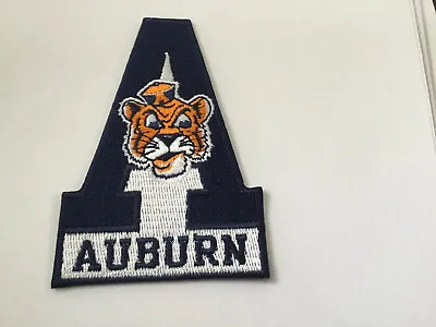 Auburn  War Eagle  Tigers Vintage Embroidered Iron On Patch 3.5” X 2.25” • $6.59