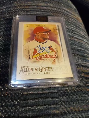 2020 Topps Signature Series On Card Auto Allen & Ginter Yadier Molina 1/1 • $650