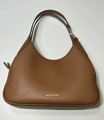 Michael Kors Kelsey Large Brown Leather Shoulder Tote Luggage Bag MSRP $458 NWT • $269.10