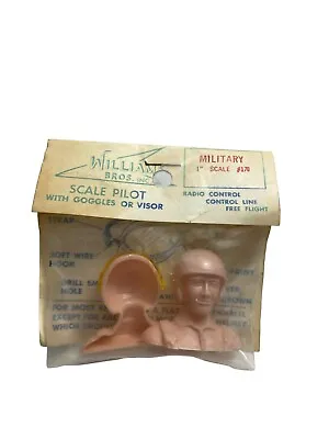 Vintage Williams Bros RC Model 1” Scale Military Pilot Yellow Goggles #170 • $25.96