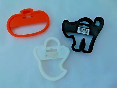 Vintage Lot Of Wilton Plastic Halloween Cookie Cutters Ghost Cat Jack-o-lantern • $9.99