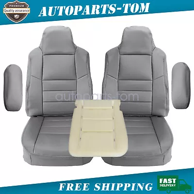 For 2002-2007 Ford F250 F350 Lariat Front Seat Cover Gray / Driver Foam Cushion • $49.29