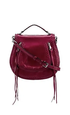 Rebecca Minkoff Dark Pink  Leather Crossbody Handbag Bag • $88