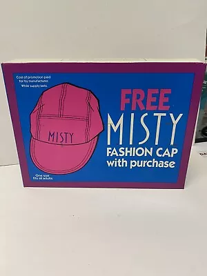 PROMOTIONAL  Misty Cigarettes Neon Pink Nylon Fashion Cap Hat 1992 NEW IN BOX • $12.99