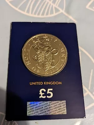 2017 The Lion Of England £5 Pound Coin The Queens Beasts BUNC • £19.95