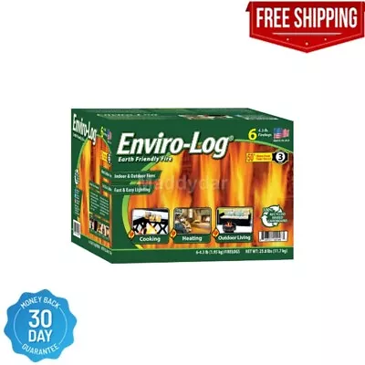 Enviro-Log Indoor And Outdoor Fire Wood 4.3 Lb Firelogs 25.8 Lbs 6 Count • $19.96