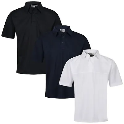 £5.99 • Buy Mens Polo Shirts Short Sleeve Regular Fit Work Pique Casual Plain Breathable Top