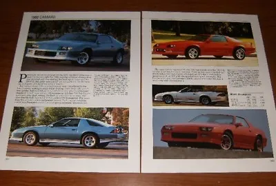 ★★1988 Chevy Camaro Spec Sheet Info Photo 88 Z28 Z/28 Iroc-z Lt Rs Info★★ • $7.99