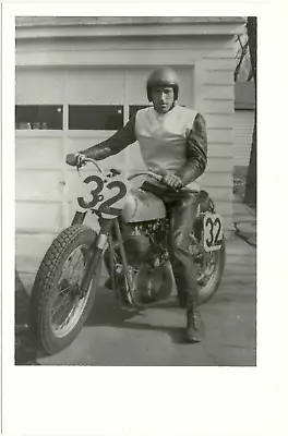 Real Photo Motorcycle 50s Daytona 200 Beach Racing #32 VTG Kodak 5x8 Florida • $6.98