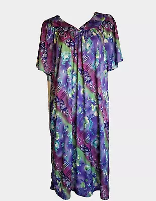 Vintage House Dress Size MEDIUM MuMu Patio Dress Nightgown Pocket House Coat • $15.50