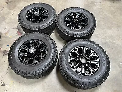 FORD TREMOR F-350 18” OEM WHEELS TIRES 35s BLACK RIMS PLATINUM LARIAT F-250 LUGS • $2825