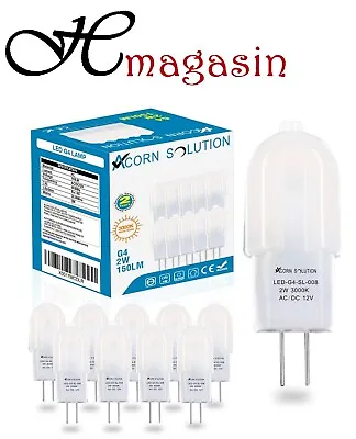 G4 2W LED Capsule Light Warm White Bulb Replacement Halogen Bulbs 12V UK 10 Pack • £6.49