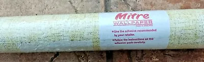 £21.99 • Buy Vintage Mid Century Mitre Wallpaper Roll Abstract Yellow New Wrapped 1950s 1960s