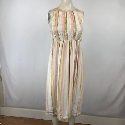 Zara - Girls 13-14 - Multicolor Stripe Spaghetti Strap Summer Dress • $15.30