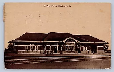 J87/ Middletown Ohio Postcard C1910 Big Four Railroad Depot  1113 • $13.80