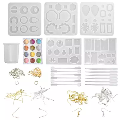 Earring Jewellery Making Casting Set 330pce Epoxy Resin Art Kit DIY Silicone Mol • $39.99