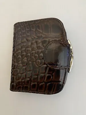 Genuine Leather Vera Pelle Italy Brown Wallet Crocodile Embossed • $45