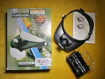 £30 • Buy Enlarger Vuemax Pro. 4 X Lenses. Light. Magnifying Glasses. Head Visor. 