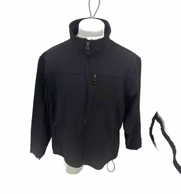 DULUTH TRADING Men's Medium Black Jacket Coat Fleece Lining  No Hood CLT • $35.99