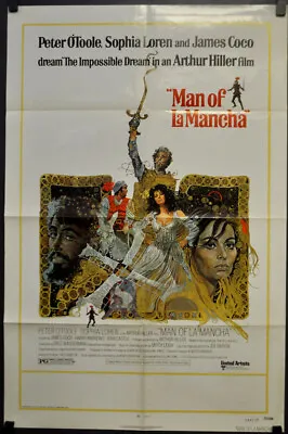 Man Of La Mancha 1972 Original 27x41 Movie Poster Peter O'toole Sophia Loren • $90