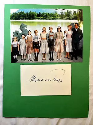 VTG MARIA VON TRAPP THE SOUND OF MUSIC AUTHOR Card *SIGNED* • $30.99