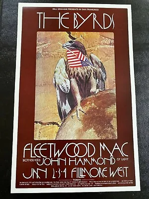 BG 210 The Byrds Fleetwood Mac Vintage 1970 Fillmore Concert Poster • $150