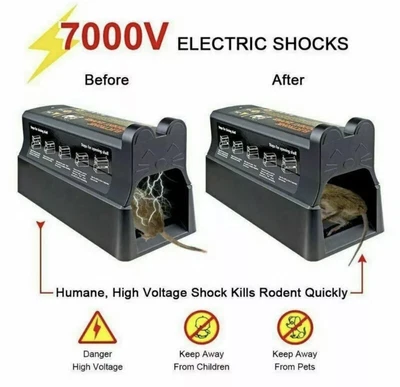 £24.99 • Buy Large Electronic Rat Trap Mice Rodent Killer Mouse Pest Control Zapper 7000V UK