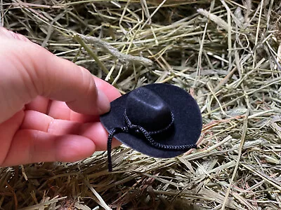 12 Pc 2  Black Mini Cowboy Hats For Arts And Crafts Doll Hats For Toys And Decor • $12.99