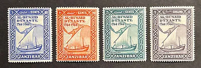 Travelstamps: 1944 ZANZIBAR STAMPS Scott #218-221 Ship Mint OG LH • $6.59