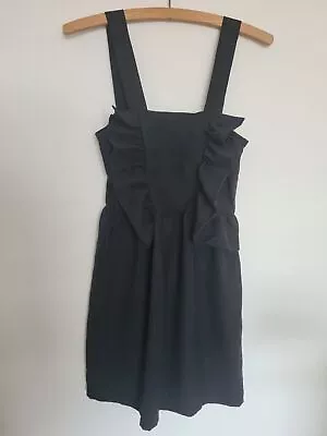 H&M Little Black Dress UK6 USA2 FRILL Straps LBD Party • $11.18