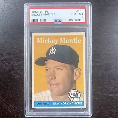 1958 Topps Mickey Mantle PSA 8 #150 • $15500