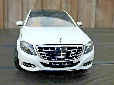 Mercedes Maybach AUTOart S 600 Pearl White 1:18 Ultimate Luxury Car Toy Model • £219.99